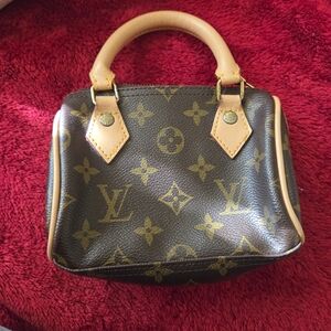 Louis Vuitton Mini Bag in Brown Monogram with Tan Accents
